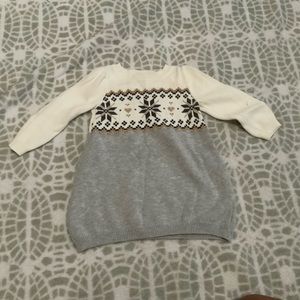 COPY - Gymboree kids dress,6-12 mos,gray/white